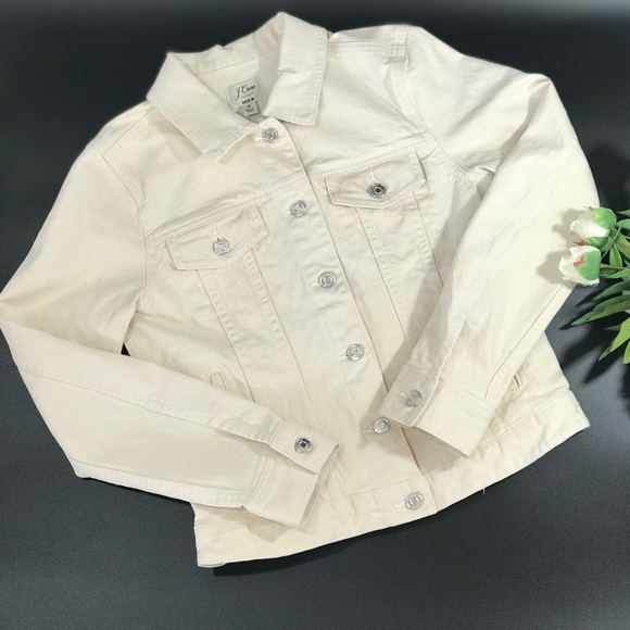 J. Crew Jackets & Blazers - NWT J.Crew Ecru Wash Denim Jacket